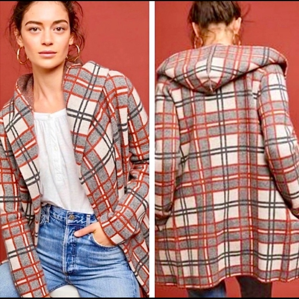 Anthropologie Field Flower Sonia Wool Hooded Coat